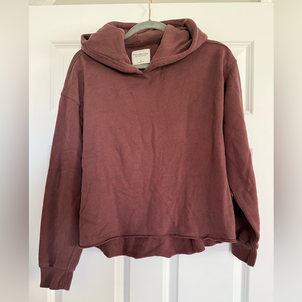 Abercrombie & Fitch Raw Hem Hooded Sweatshirt